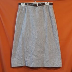 Cream and brown stripe skirt
